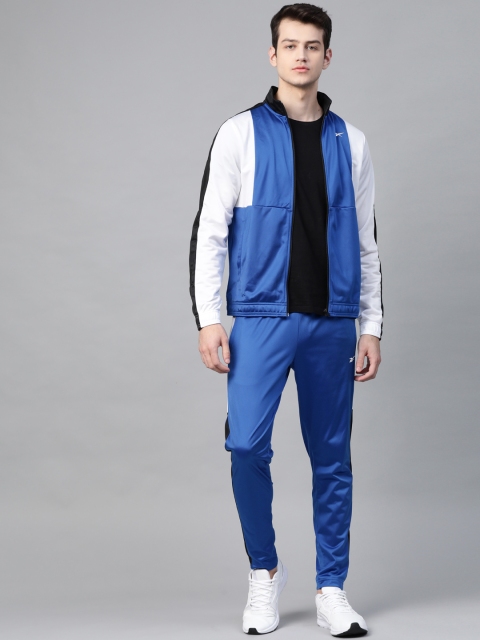 

Reebok Men Blue & White Meet You There Colourblocked Tracksuit