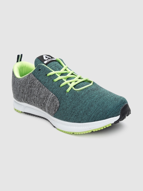 

AVANT Men Grey & Green Fury Running Shoes