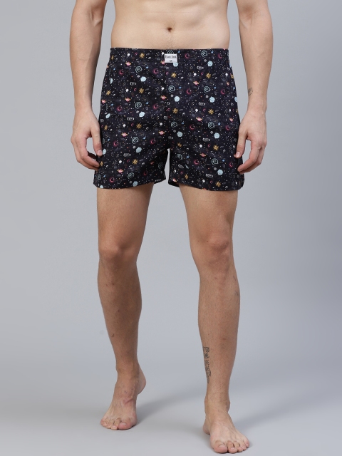 

East Ink Men Black & White Quirky Printed Pure Cotton Boxers EIBXCO071