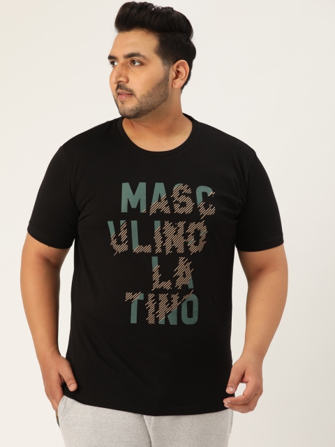 

Masculino Latino Men Black & Beige Printed Round Neck T-shirt