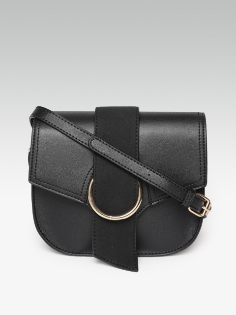 

20Dresses Black Solid Sling Bag