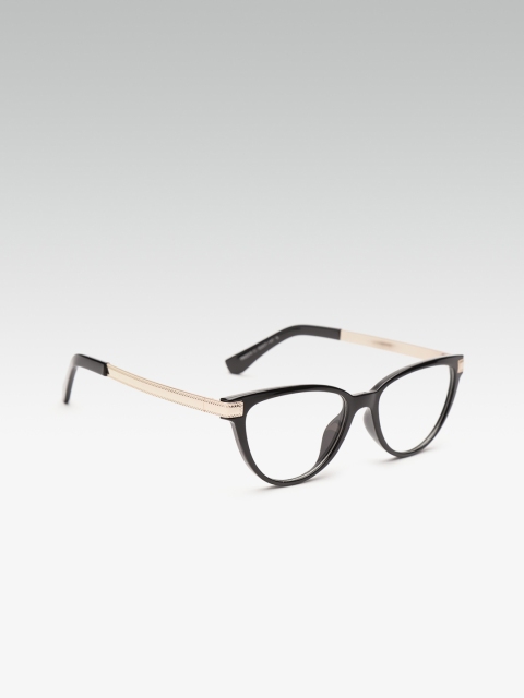 

20Dresses Women Black & Gold-Toned Solid Full Rim Cateye Frames SG0353
