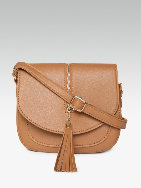 

20Dresses Women Tan Brown Solid Sling Bag