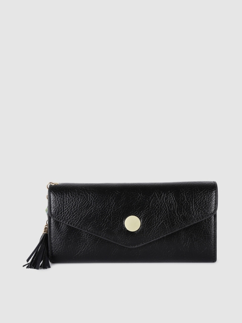 

20Dresses Women Black Solid Three Fold Wallet