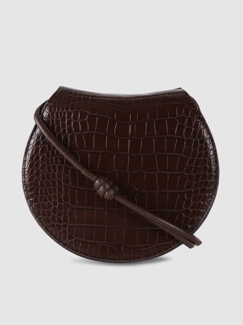 

20Dresses Coffee Brown Croc Pattern Sling Bag