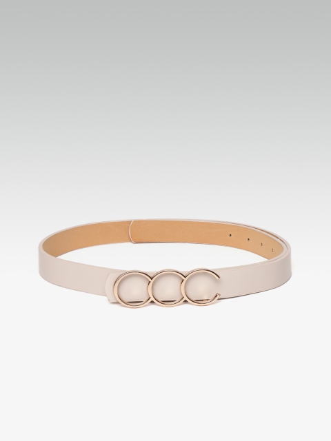 

20Dresses Women Beige Solid Slim Belt