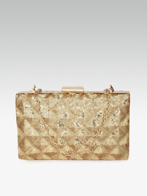 

20Dresses Gold-Toned Sequinned Box Clutch