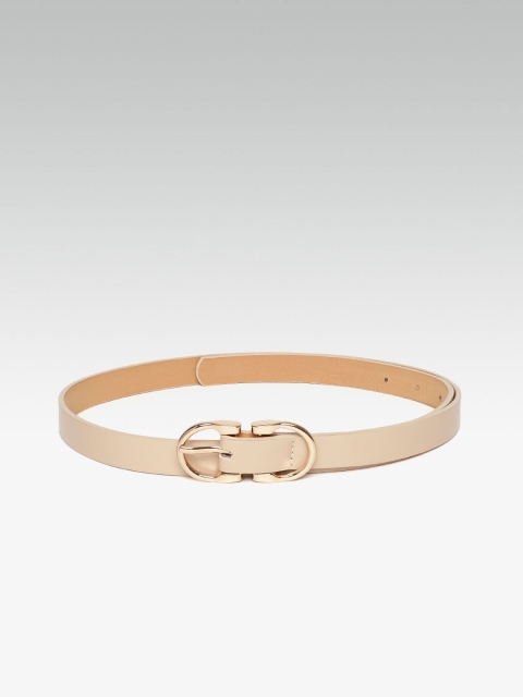 

20Dresses Women Beige Solid Slim Belt