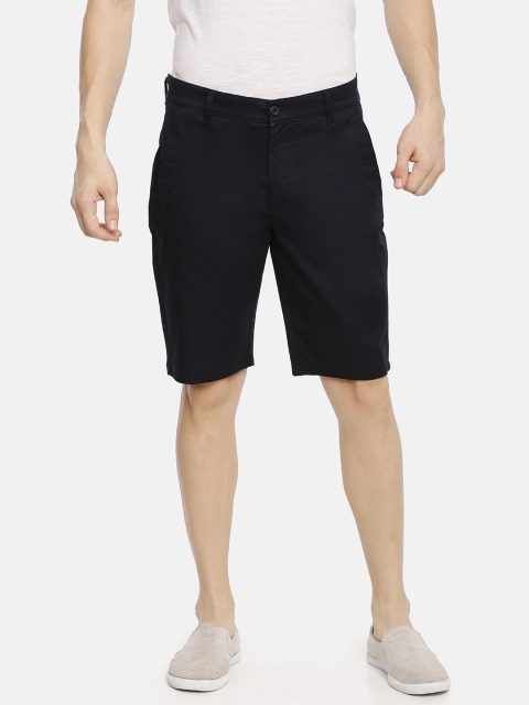 

The Indian Garage Co Men Navy Blue Solid Slim Fit Regular Shorts