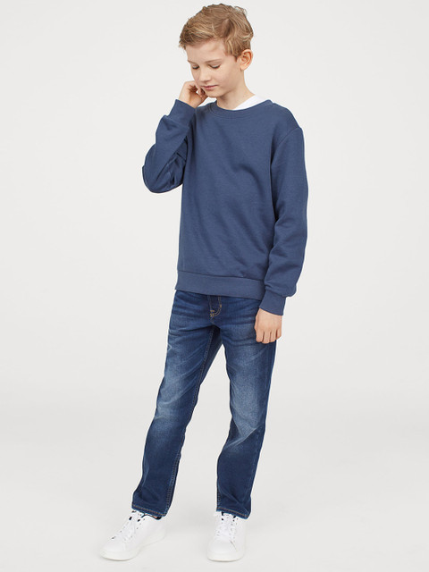 

H&M Boys Super Soft Denim Joggers, Blue