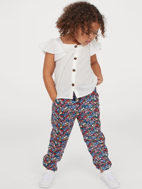 

H&M Girls Multicoloured Printed Pull-on trousers, Multi