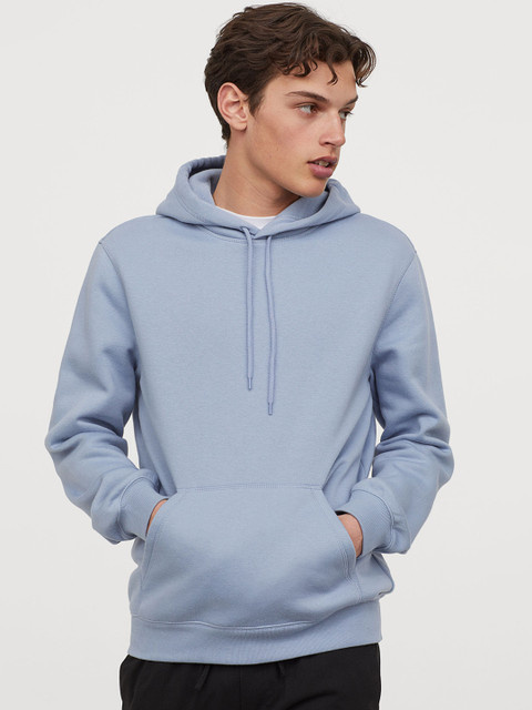 

H&M Men Blue Hooded Top