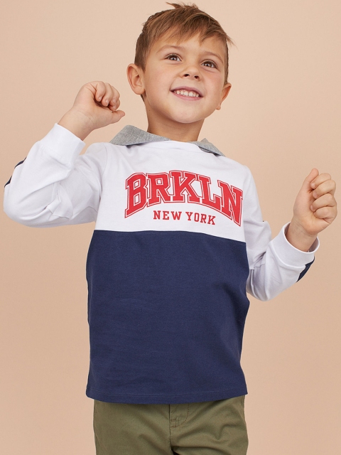 

H&M Boys White & Blue Jersey Hoodie