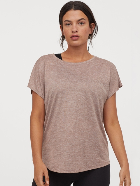 

H&M Women Beige Sports Top, Brown