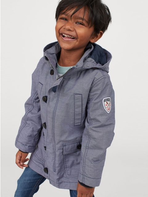 

H&M Boys Blue Parka With Removable Lining