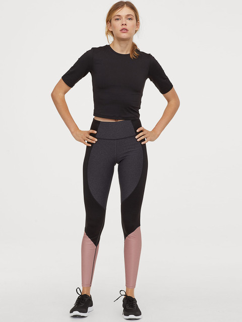 

H&M Women Black Sports tights Shaping Waist