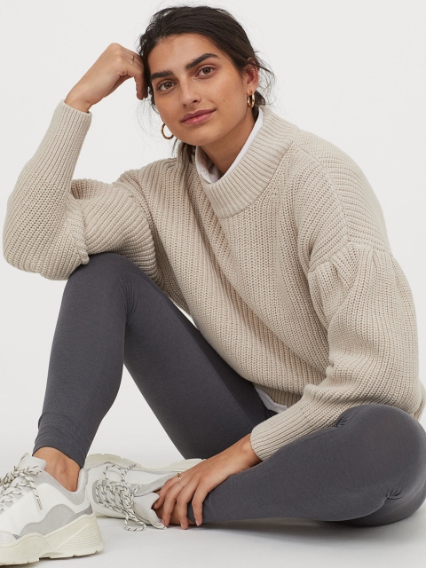 

H&M Women Grey Jersey Sustainable Leggings