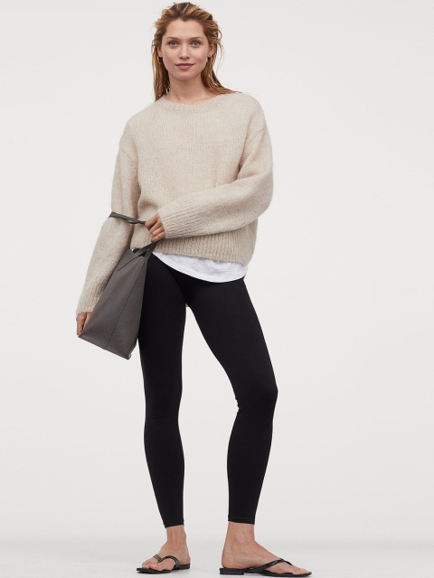 

H&M Women Black Seamless Leggings