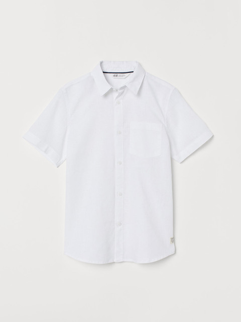 

H&M Boys White Solid Shirt