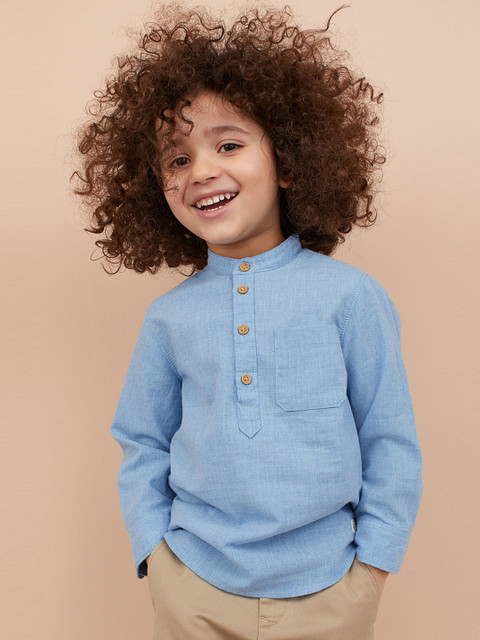 

H&M Boys Blue Grandad Shirt