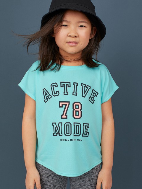 

H&M Girls Turquoise Blue & Grey 2-Piece Sports Set