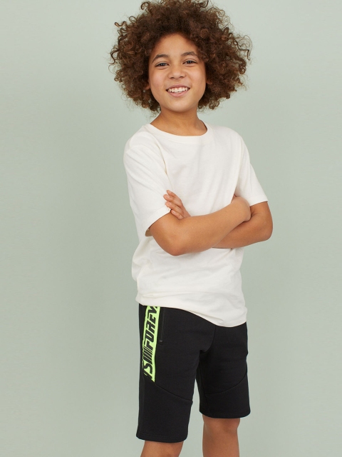 

H&M Boys Black Solid Sweatshirt Shorts