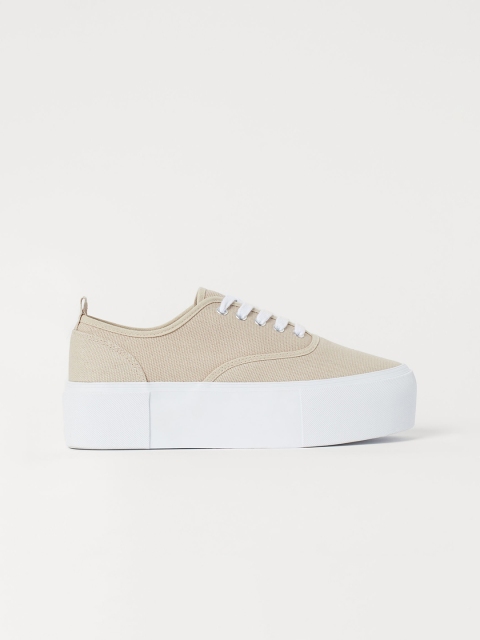 

H&M Women Beige Platform trainers