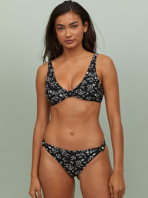 

H&M Women Black & White Printed Bikini Bottoms