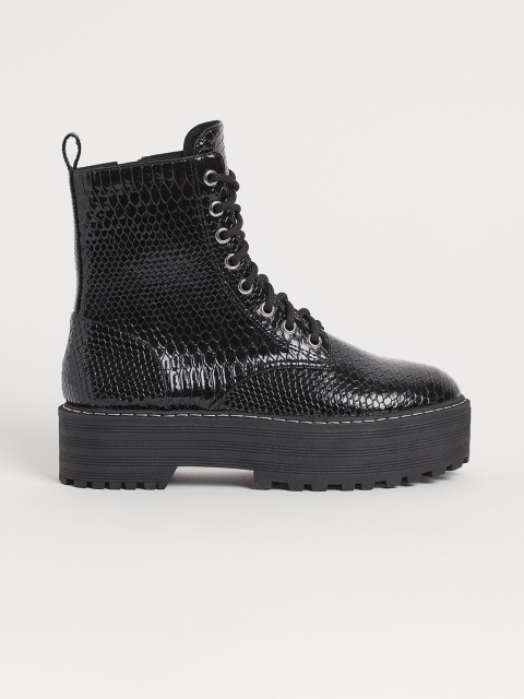 

H&M Women Black Platform Boots