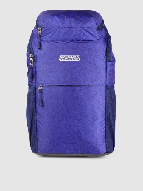 

AMERICAN TOURISTER Unisex Blue Geometric PRIME NXT Backpack