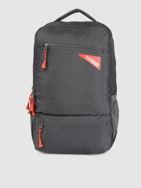 

AMERICAN TOURISTER Unisex Grey Brand Logo CASPAR Backpack