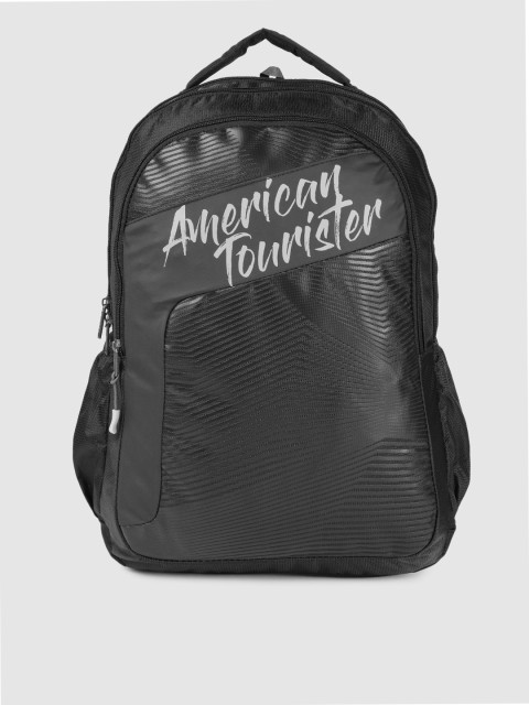 

AMERICAN TOURISTER Unisex Black Brand Logo DAZZ Backpack