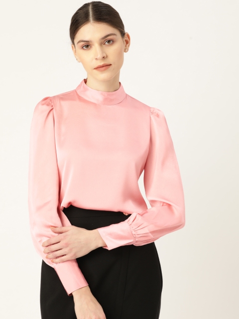 

20Dresses Women Pink Solid Wrap Top