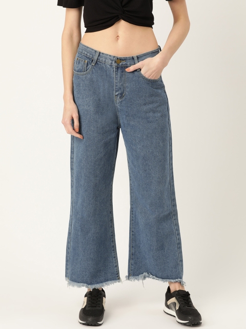 

20Dresses Women Blue Straight Fit Mid-Rise Clean Look Jeans