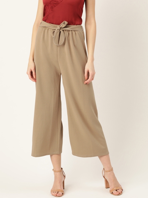 

20Dresses Women Beige Regular Fit Solid Parallel Trousers