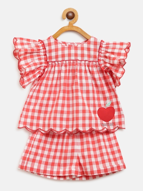 

Nauti Nati Girls White & Red Checked Two-Piece Co-ords
