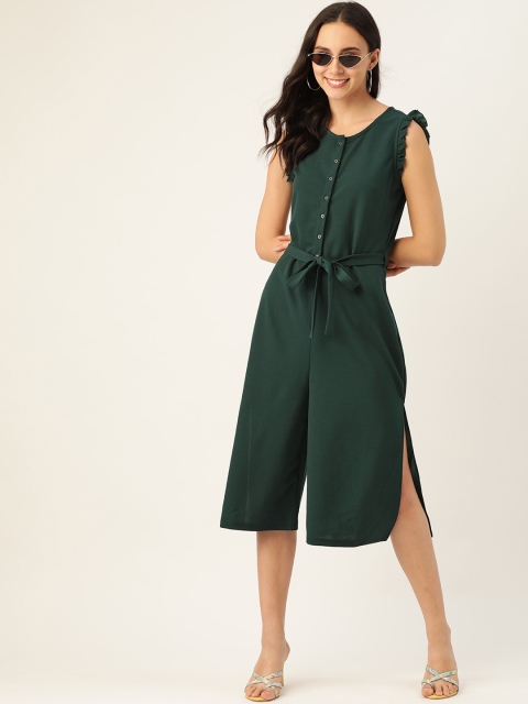

DressBerry Women Green Solid Culotte Jumpsuit