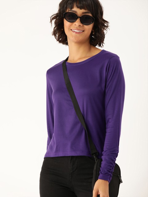 

DressBerry Women Purple Solid Top