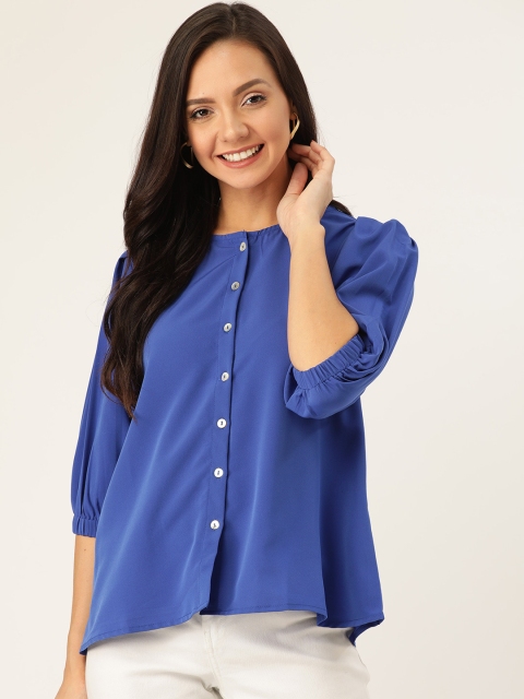 

DressBerry Women Blue Solid Top