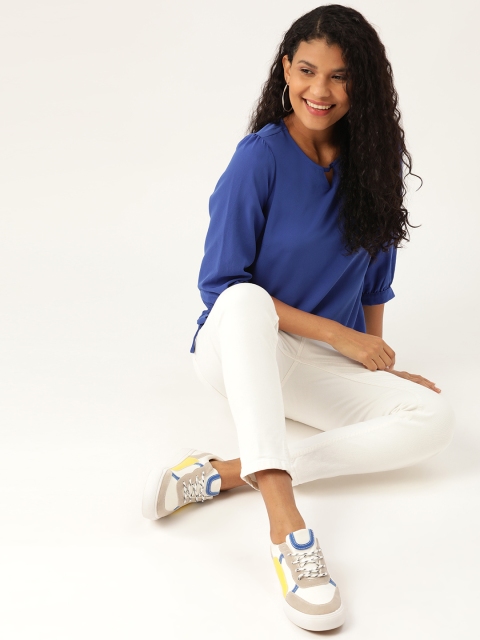 

DressBerry Women Blue Solid Top