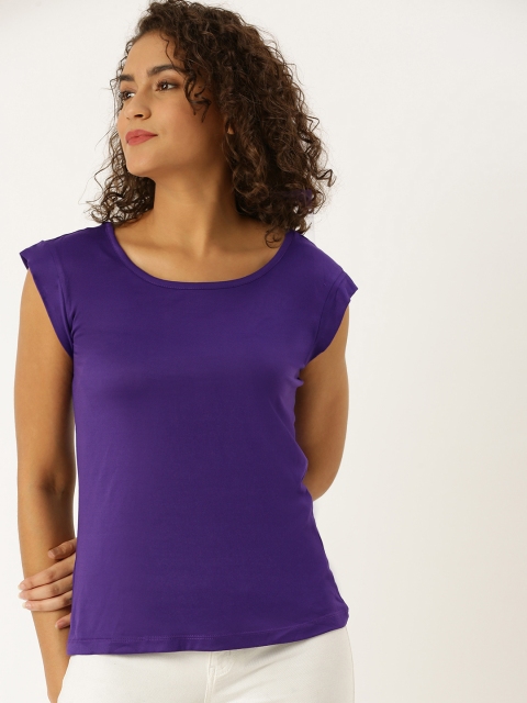 

DressBerry Women Purple Solid Top