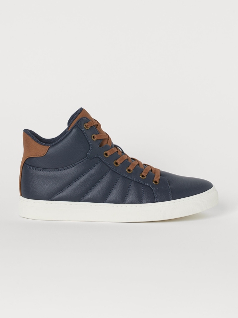 

H&M Men Blue Hi-Top Trainers