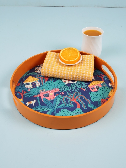 

Chumbak Blue Printed Serving Tray
