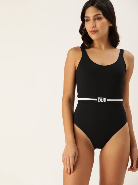 

Calvin Klein Underwear Women Black Solid Pool Swimsuit KW00985BEH