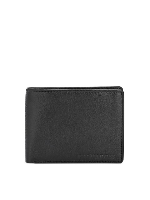 

Calvadoss Men Black Solid Two Fold Wallet