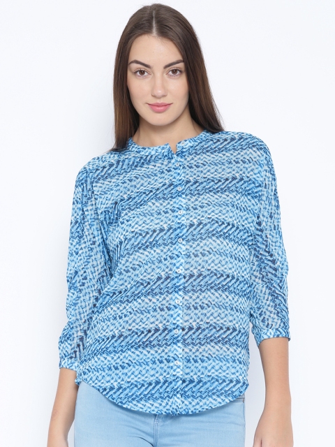 

Arrow Woman Blue Printed Casual Shirt