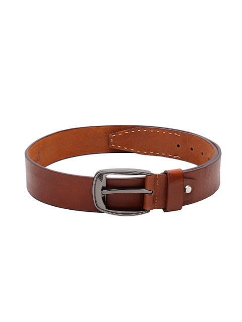 

Teakwood Leathers Men Tan Brown Solid Leather Belt