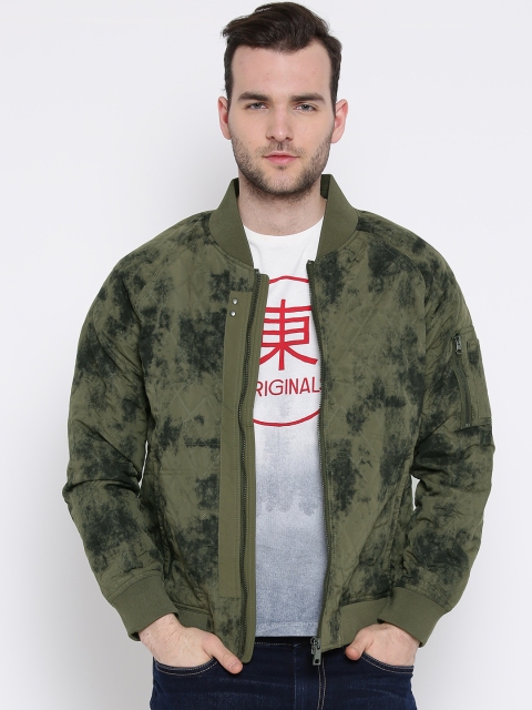 

United Colors of Benetton Olive Green Printed Jacket