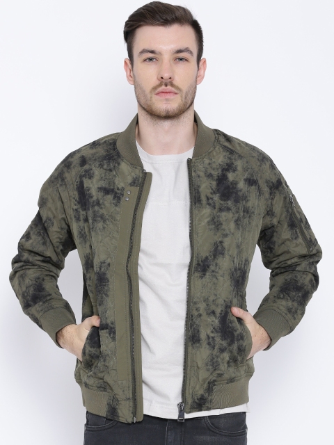 

United Colors of Benetton Olive Green Printed Jacket