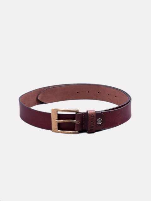 

TABARD Men Brown Solid Leather Belt